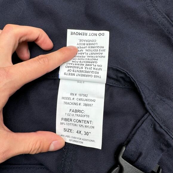 National Safety Apparel Bib Overalls Flash Flame Resistant Arc 8 Cal Men's 4XL - Picture 6 of 13